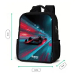 Raceauto - Baan - Neon - Verlichting Rugzak - Zwart middel -productfoto_formaten