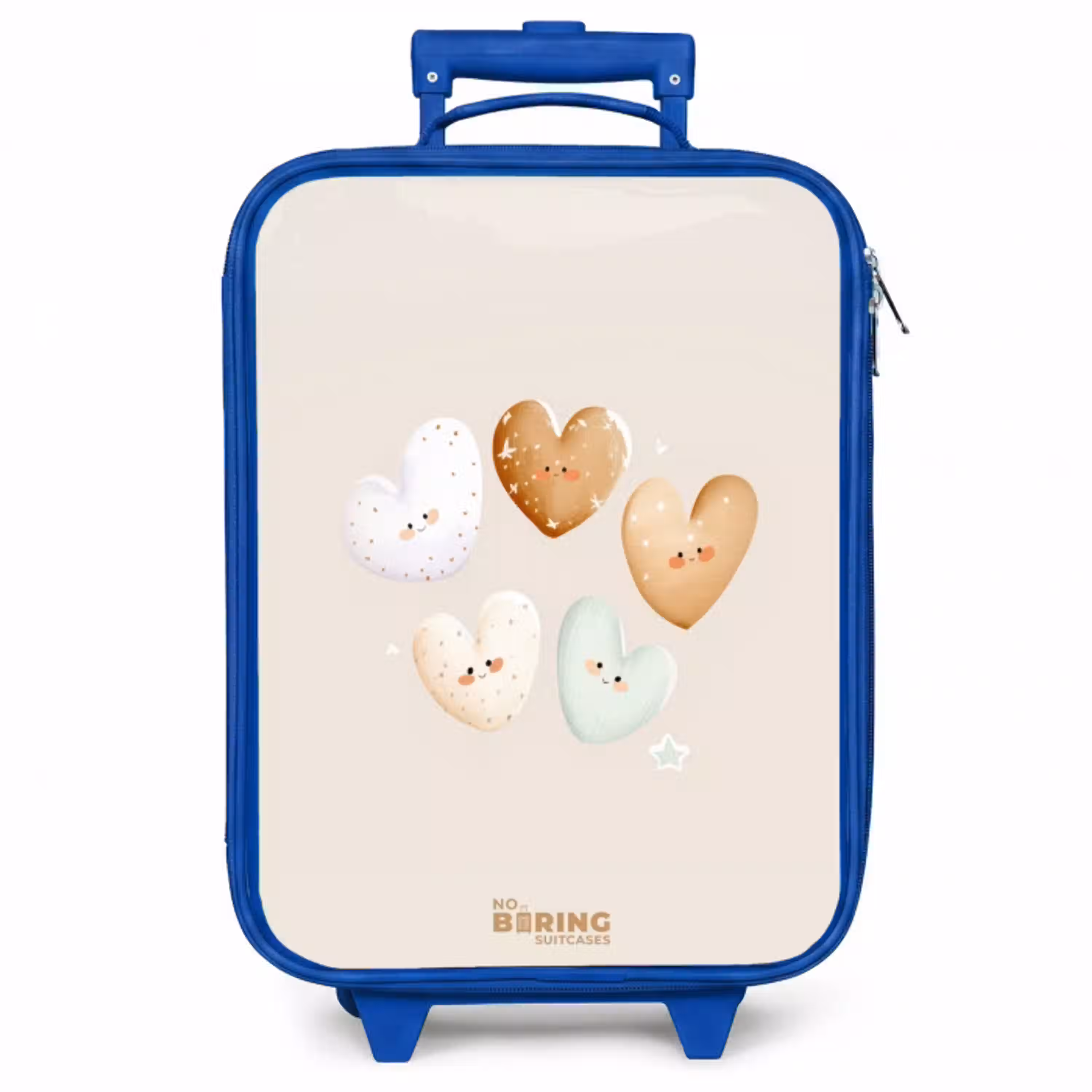Hartjes in zachte beige tinten Kinderkoffer - Blauw klein -zzz_website3d