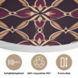 Symmetrisch - Tegel - Burgundy Akoestische PET Vilt - Rond klein 838 -closeup_DE
