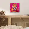 Tijger - Kimono - Planten - Roze plexiglas 5mm klein -sfeer4