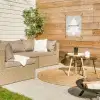 Kerstboom - Japandi - Christmas - Beige tuinposter los doek klein -sfeer4