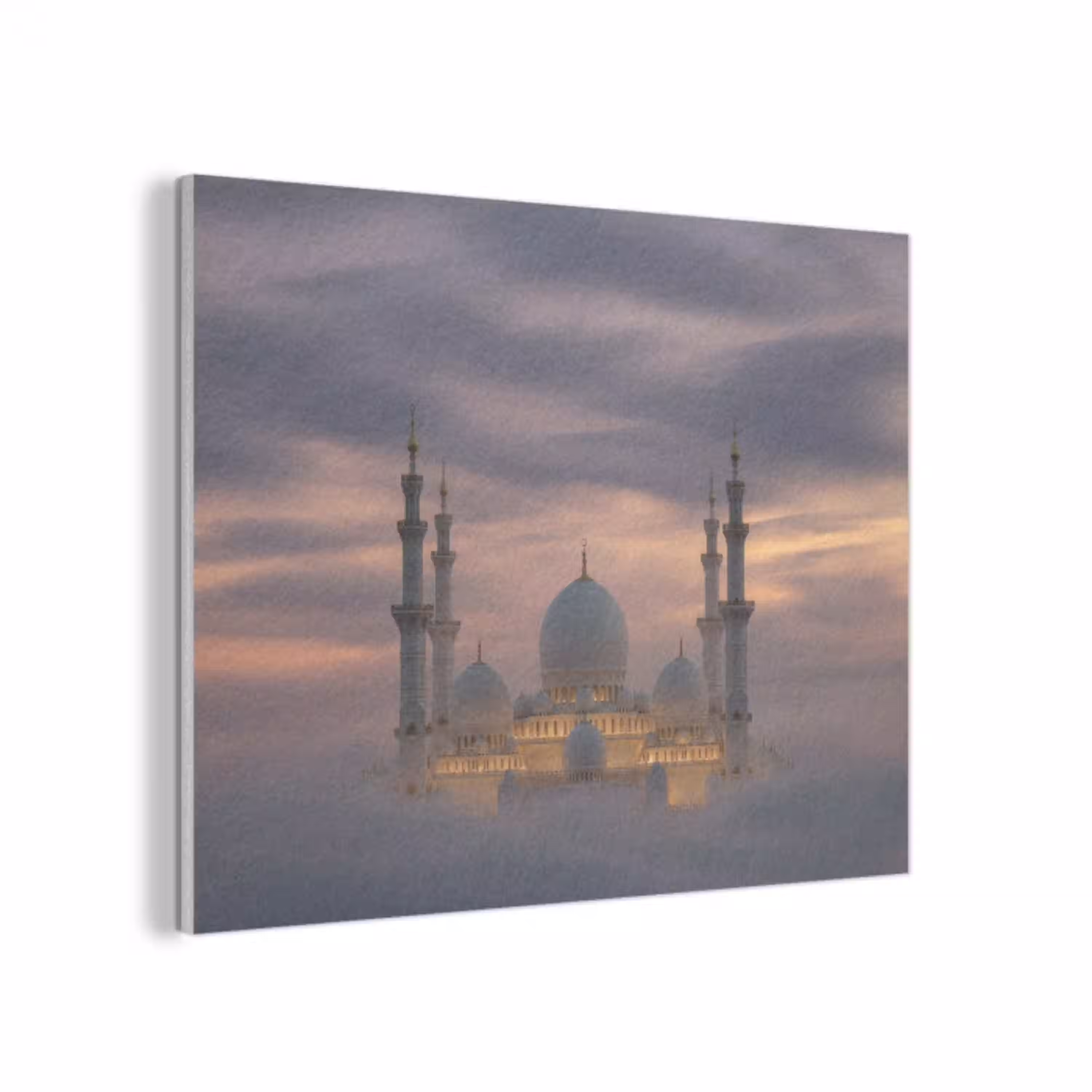 Zonsondergang - Moskee - Wolken PET vilt klein -3d