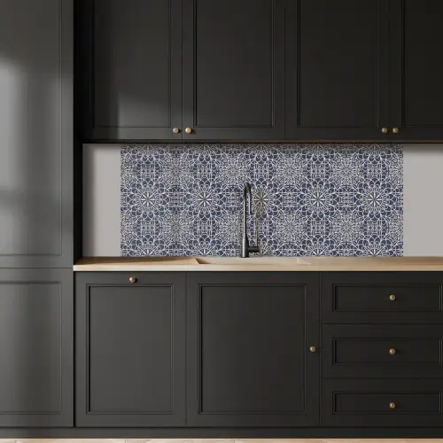 Mandala - Blauw - Patronen keuken achterwand 2 middel 871 -sfeer1