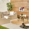Wijnfles - Quote - Rood - Glas tuinposter los doek klein -sfeer4