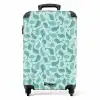 Walvissen patroon blauw groen NBS - Handbagage koffer - Kinderen Unisex middel -productfoto_recht