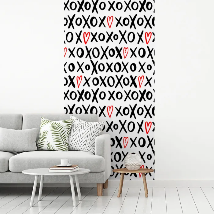 Tekens - Harten - Rood fotobehang vinyl groot 64 -woonkamer