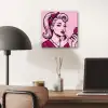 Vintage - Vrouw - Roze aluminium wit klein -sfeer5