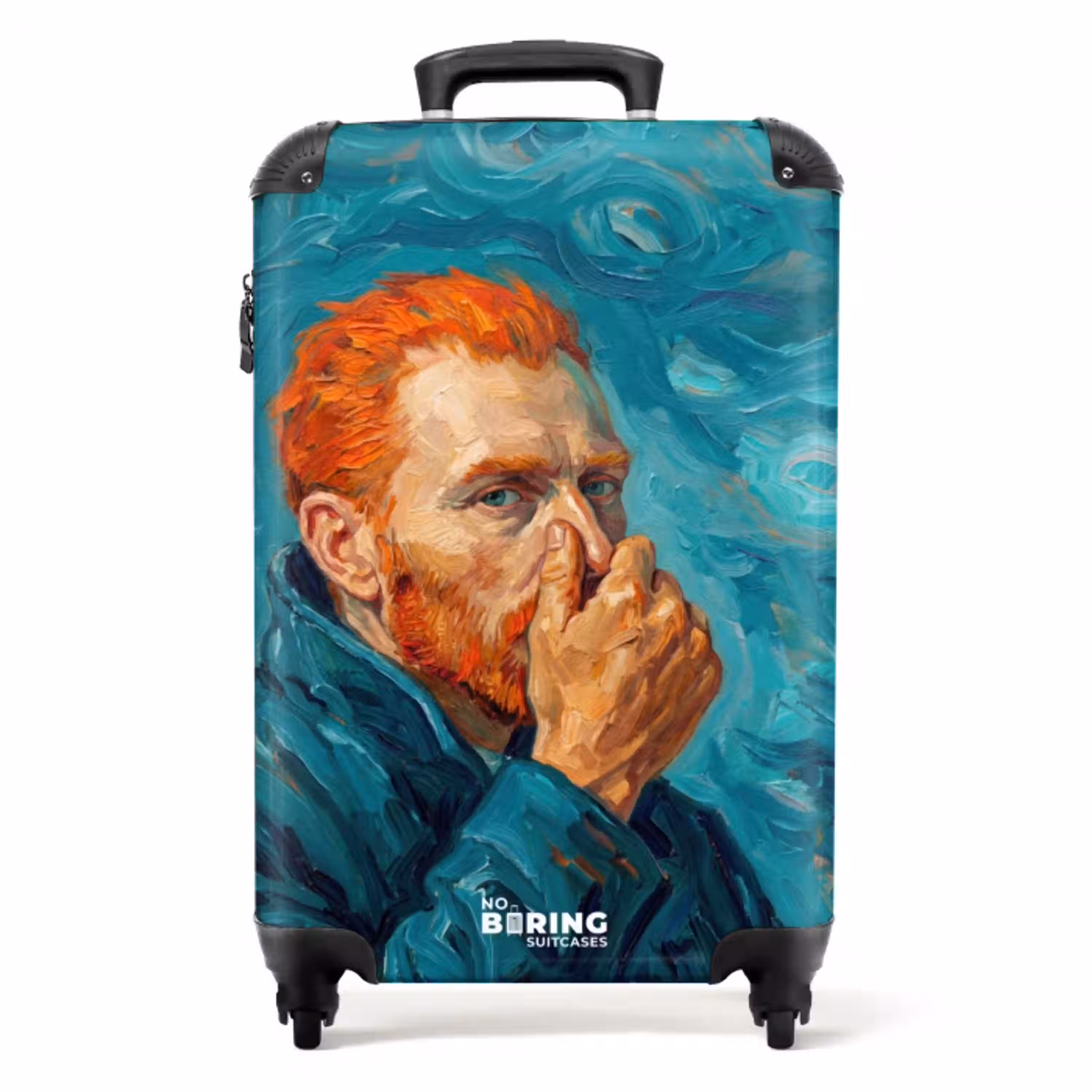 Portret - Klassiek - Blauw NBS - Handbagage koffer - Volwassenen Unisex middel -productfoto_recht