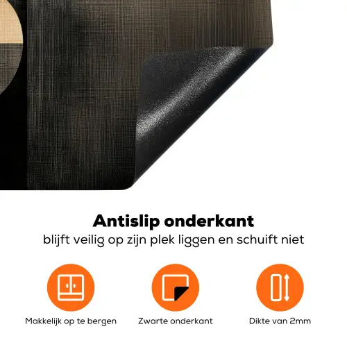 Vormen - Modern - Zwart Inductie beschermer vinyl 3mm klein -zzzzzzz-td-onderkant