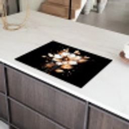 Bloem - Verf - Goud - Graffiti - Modern Inductie beschermer vinyl 3mm klein -sfeer8