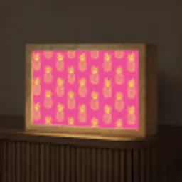 Ananas - Trendy - Roze Light Box met kabel (Tafellamp) klein 924 -z3d_website