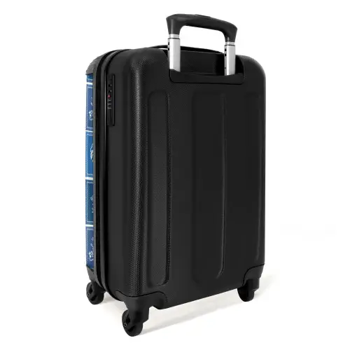 Blauwe zomer print NBS - Handbagage koffer - Volwassenen Unisex middel -achterkant