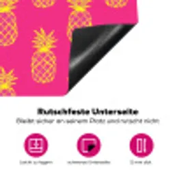 Ananas - Trendy - Roze Inductie beschermer vinyl 3mm klein 276 -zzzzzzz-lf-onderkant