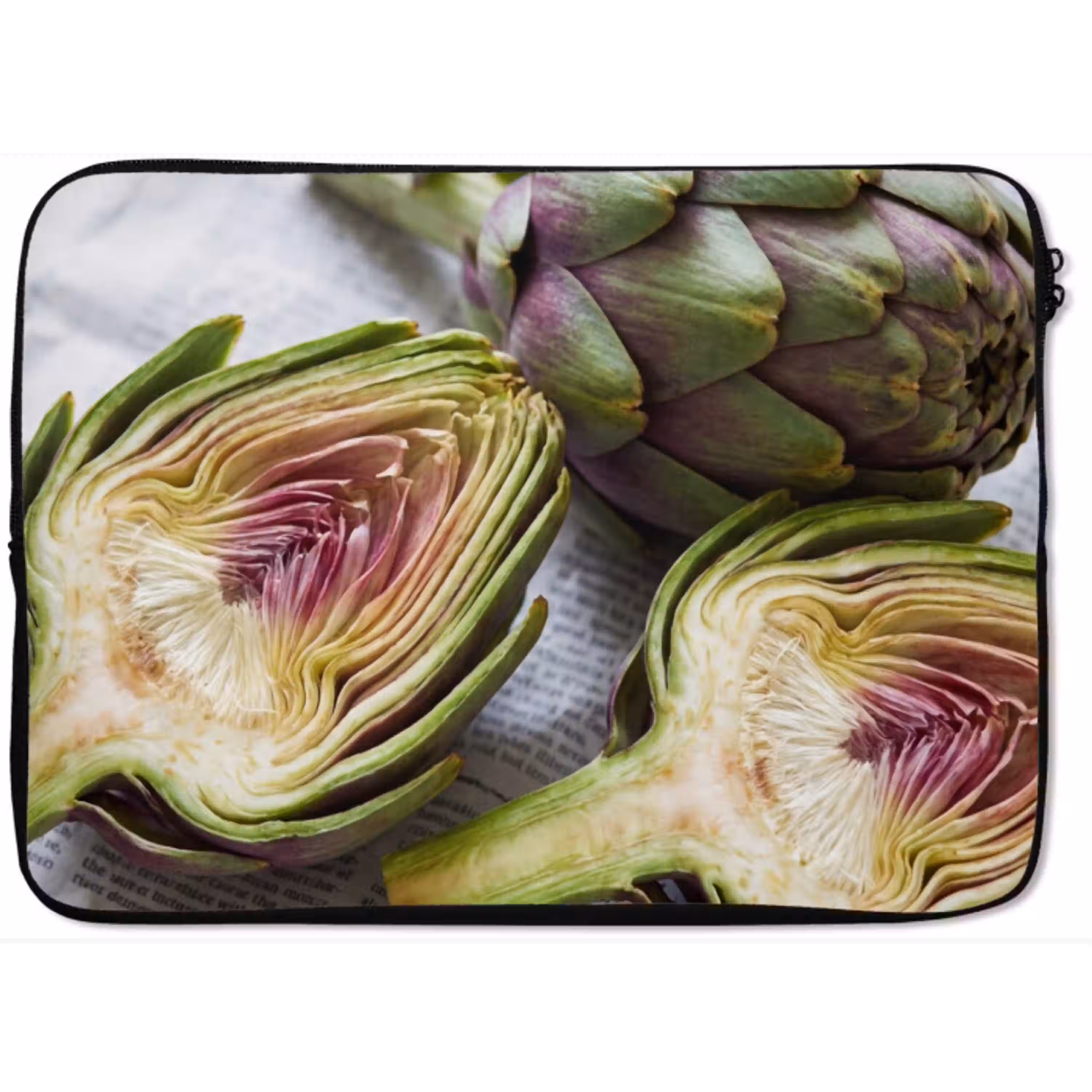 Artisjok - Doorgesneden - Eten laptophoes neopreen klein -zkaufland3dotto
