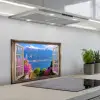 Doorkijk - Berg - Landschap - Uitzicht - Meer keuken achterwand spatscherm klein -3d_schuin