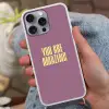Tekst - Paars - Amazing Hoesje iPhone 16 Pro Max met koord klein -sfeer3