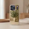 Vaas - Olijftakken - Bladeren - Beige Telefoonhoesje iPhone 17 Pro klein -sfeer2