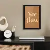 Yee haw - Bruin - Minimalistisch fotolijst zwart zonder passe partout klein -sfeer1