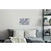 Bladeren - Klimop - Donkerblauw Muursticker klein -slaapkamer