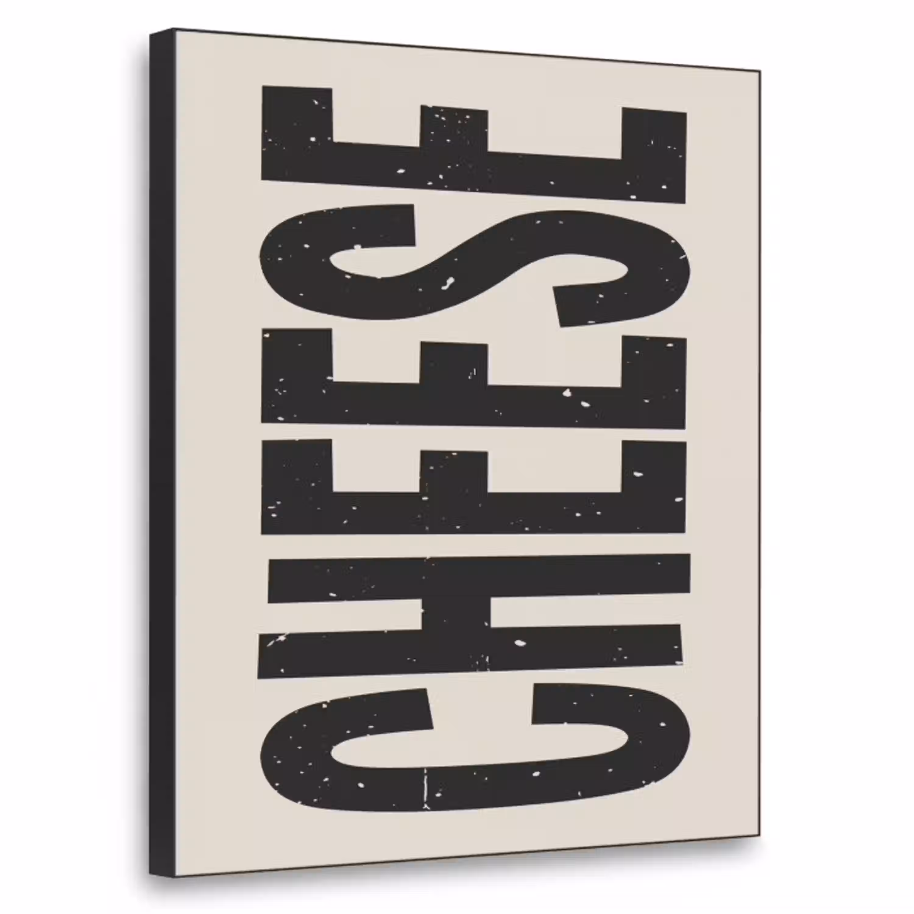 Kaas - Decoratie - Beige - Cheese Textielframe - compleet frame klein -3d