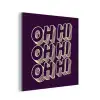 Oh hi - Paars - 3D aluminium wit klein -3d