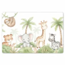 Dieren - Jungle - Pastel Placemat vinyl groot -zzsfeer1_Kitchenyeah-website