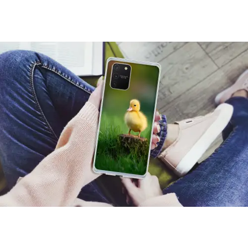 Kuiken - Eend - Geel - Gras Telefoonhoesje Samsung Galaxy S10 Lite klein -handS10Lite