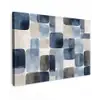 Patroon - Blauw - Vierkanten canvas 2cm klein -z3d