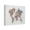 Wereldkaart - Kristallen - Unieke tinten PET vilt klein -3d