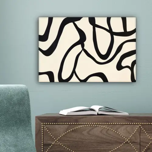 Abstract - Lijnen - Modern - Beige canvas 2cm klein -sfeer4