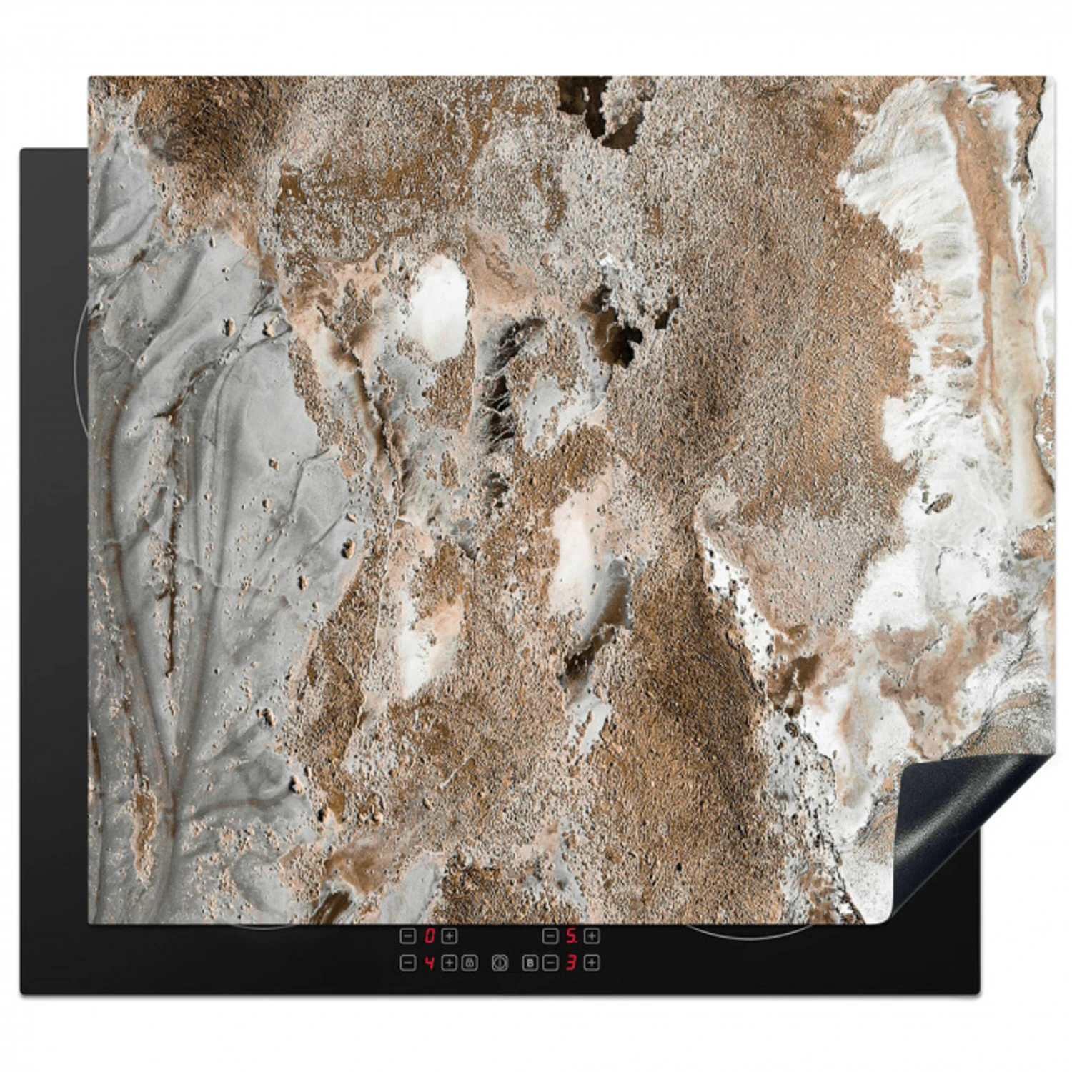 Aardse Verfijning Inductie beschermer vinyl 3mm middel -3d