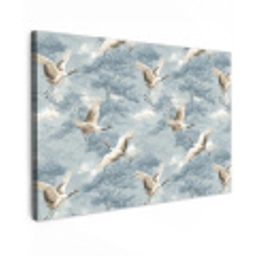 Wolken - Kraanvogels - Blauw canvas 2cm klein 34 -z3d