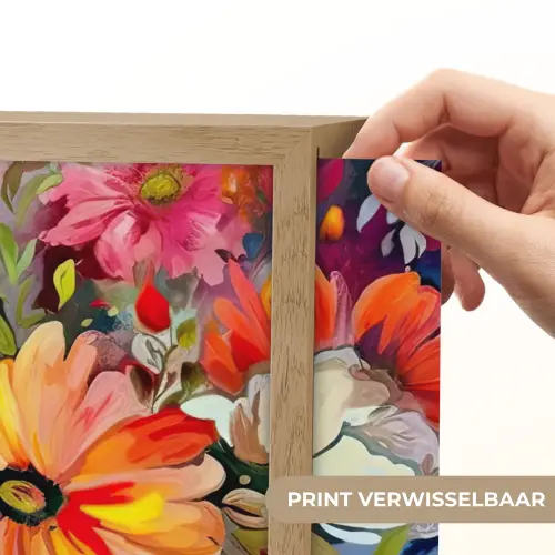 Bloemen - Kunst - Schilderij - Botanisch Light Box met batterij (Wandlamp) middel -USP_websiteprintNL