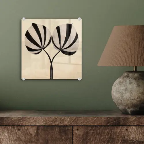 Bladeren - Gestreept - Stengel - Beige plexiglas 5mm klein -sfeer3