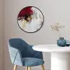 Rood - Marmer - Abstract - Goud - Modern Fotolijst rond zonder passe partout klein -sfeer2