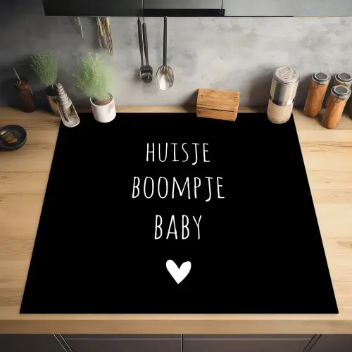 Spreuken - Huisje boompje baby - Quotes Inductie beschermer vinyl 3mm middel -sfeer5
