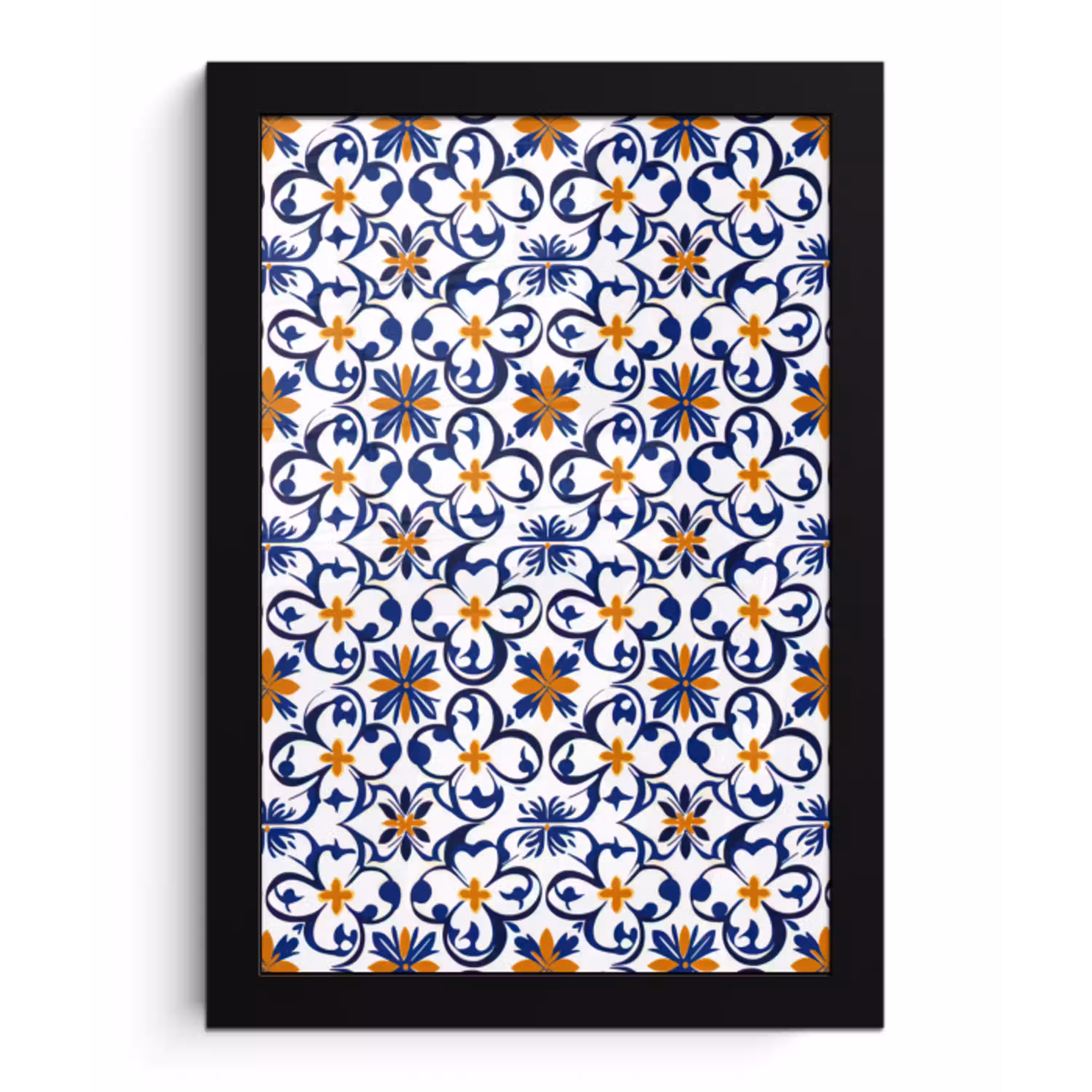 Patroon - Modern - Kleurrijk fotolijst zwart zonder passe partout klein 224 -3d
