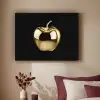Appel - Goud - Chrome - Zwart Textielframe zwart klein -sfeer1