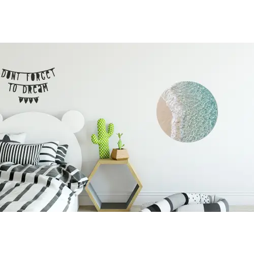 Kust - Zand - Blauw Wandcirkel aluminium klein -kinderkamer