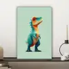 Cartoon - Dino - Oranje - Stekels canvas 2cm klein -sfeer6