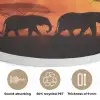 Savanne - Olifanten - Zonsondergang Akoestische PET Vilt - Rond klein -closeup_NL