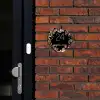 Bloemen - Zwart - Klassiek Naambord Organisch middel -sfeer1