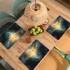 Vogels - Zon - Bomen - Groen Placemat vinyl groot -zzsfeer5_Kitchenyeah-website