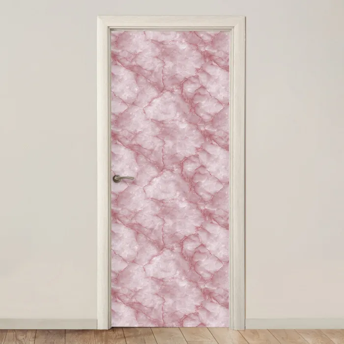 Roze - Kwartsmarmer - Aders deurposter klein 289 -3d_beige
