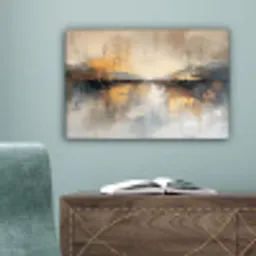 Abstract - Modern - Beige - Aesthetic - Goud canvas 2cm klein -sfeer4