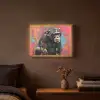 Graffiti - Chimpansee - Aap - Dieren - Street art Light Box met batterij (Wandlamp) middel -sfeer4