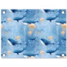 Walvissen - Oceaan - Blauw tuinposter los doek klein 239 -3d