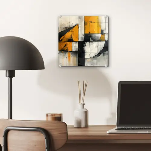 Geel - Abstract - Modern - Vormen plexiglas 5mm klein -sfeer6
