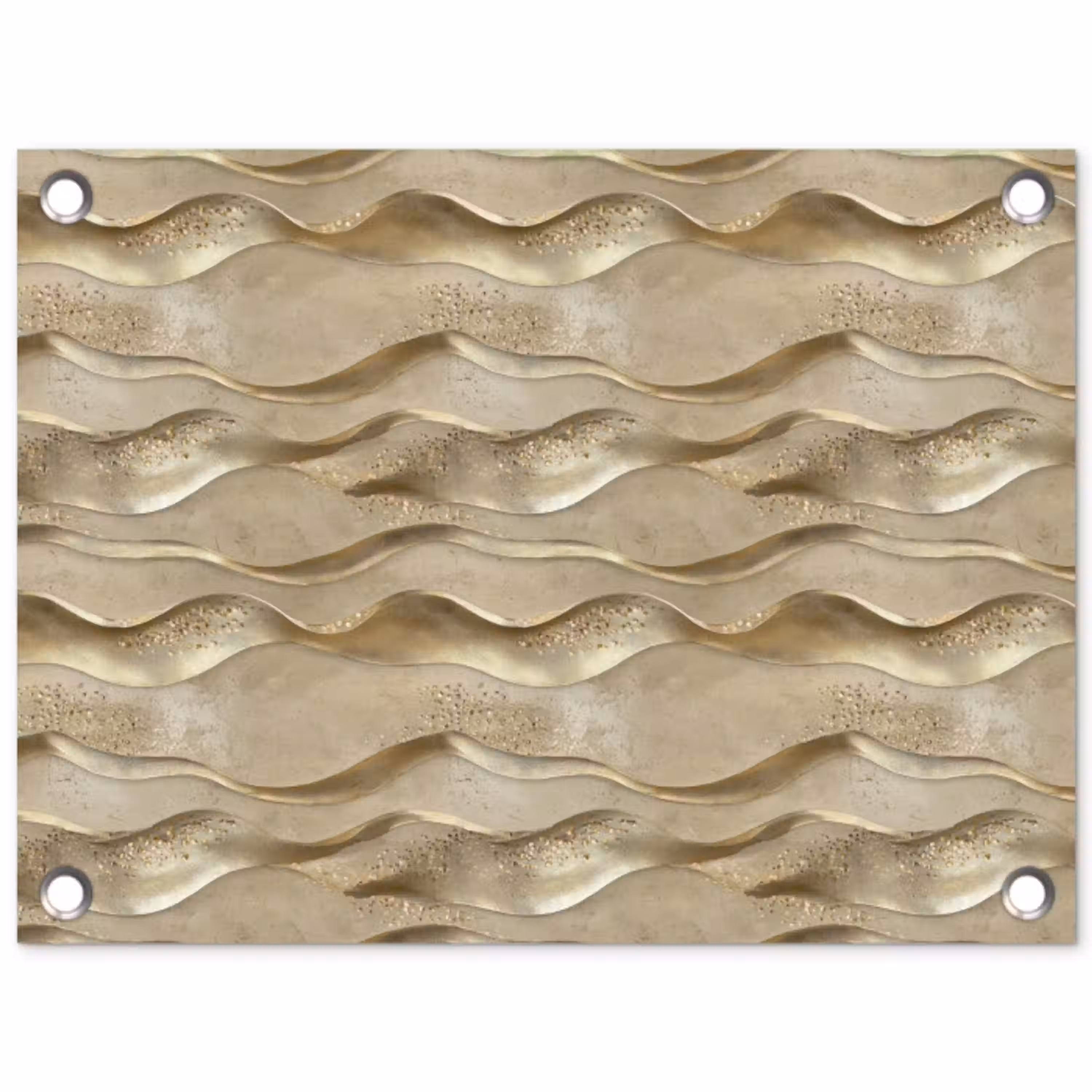 Golven - Patroon - Goud tuinposter los doek klein 239 -3d