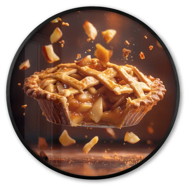 Photo Frame Round - Apple - Pie - Hot - Food